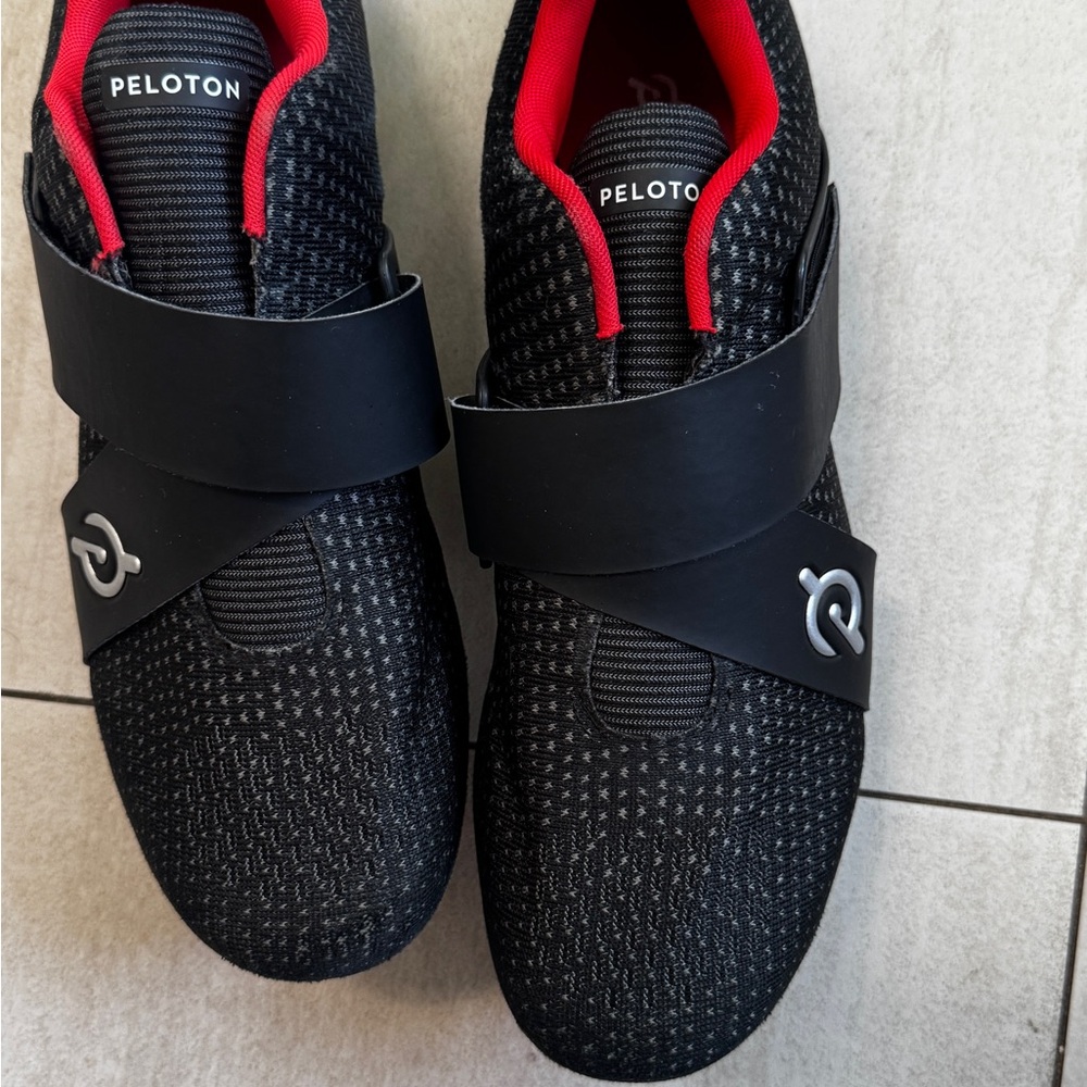 Peloton Black and Red Cycling Footwear